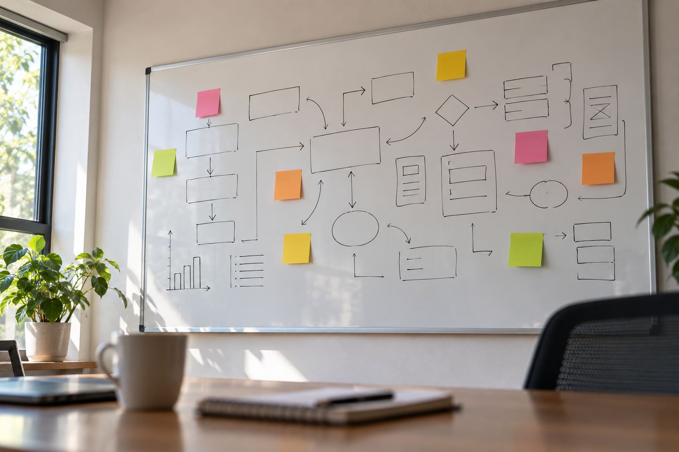 Whiteboard planning session