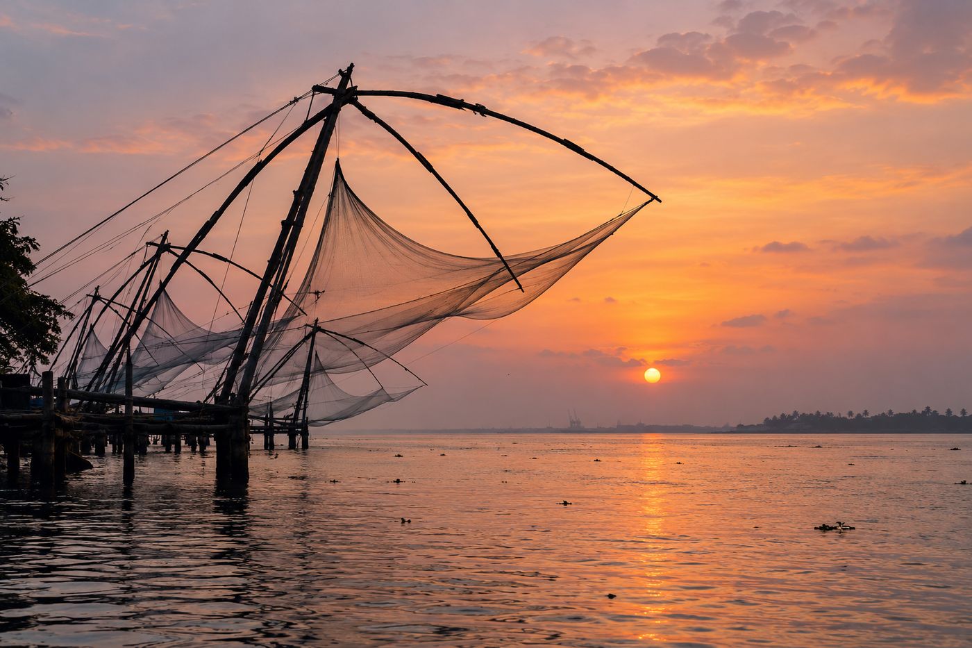 Kochi fishing nets at dawn