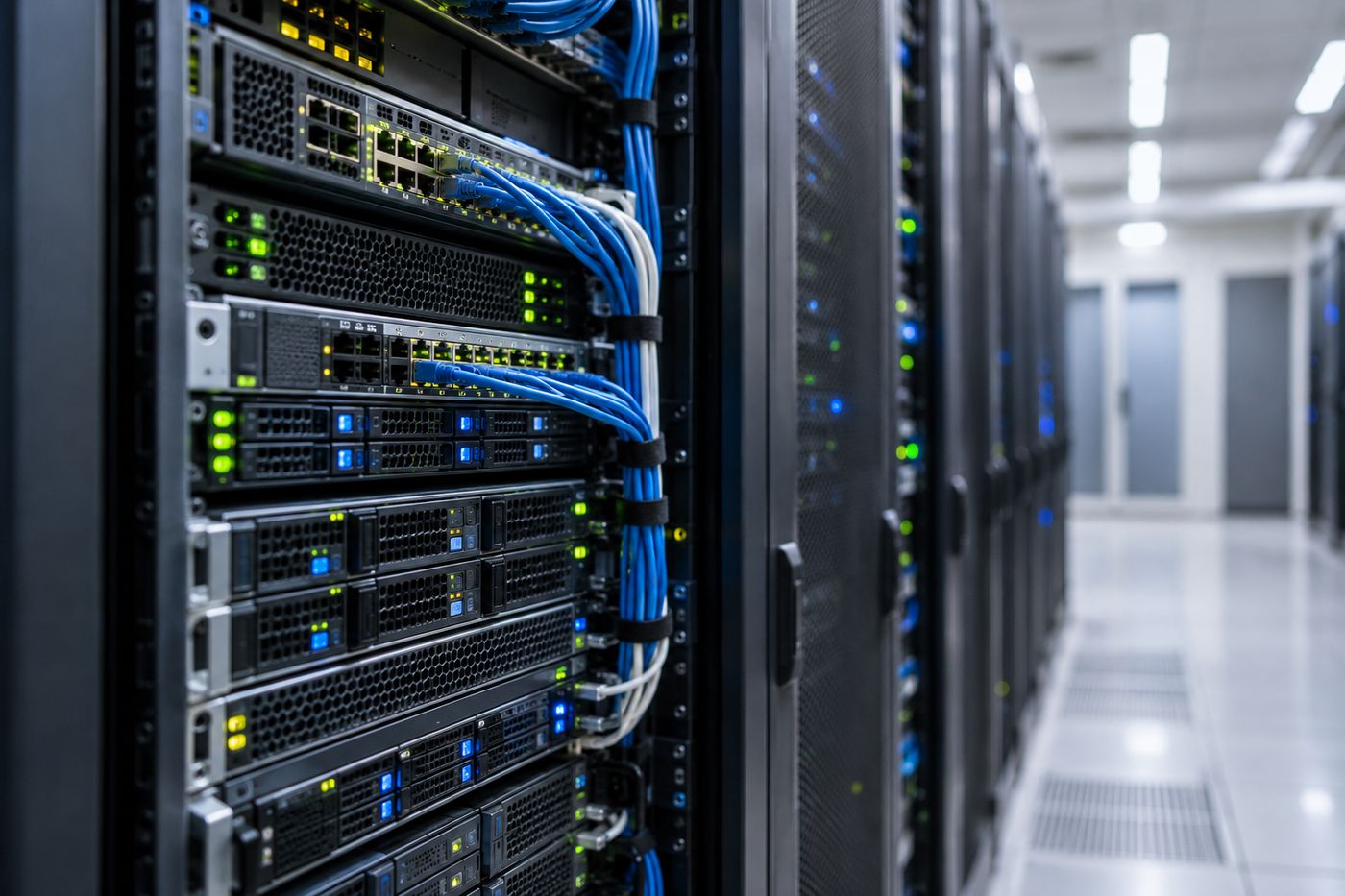 Server rack status lights